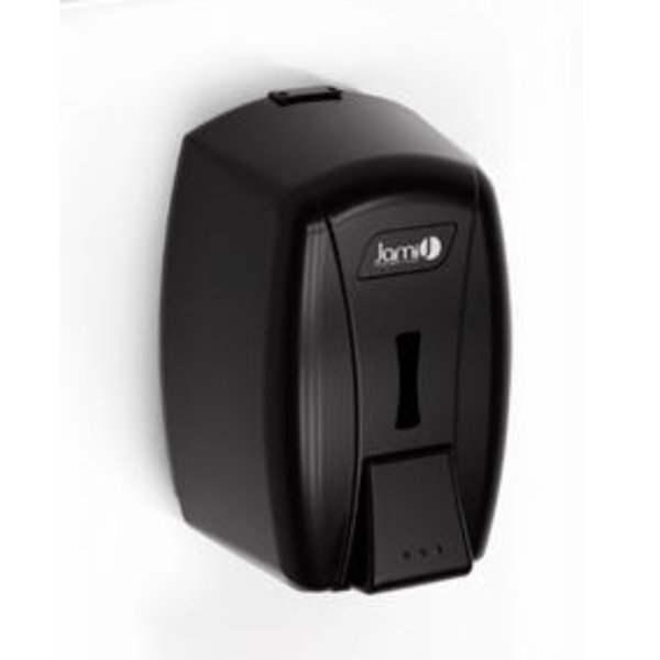 Dispensador de jabón. ABS negro. Depósito rígido 1L.