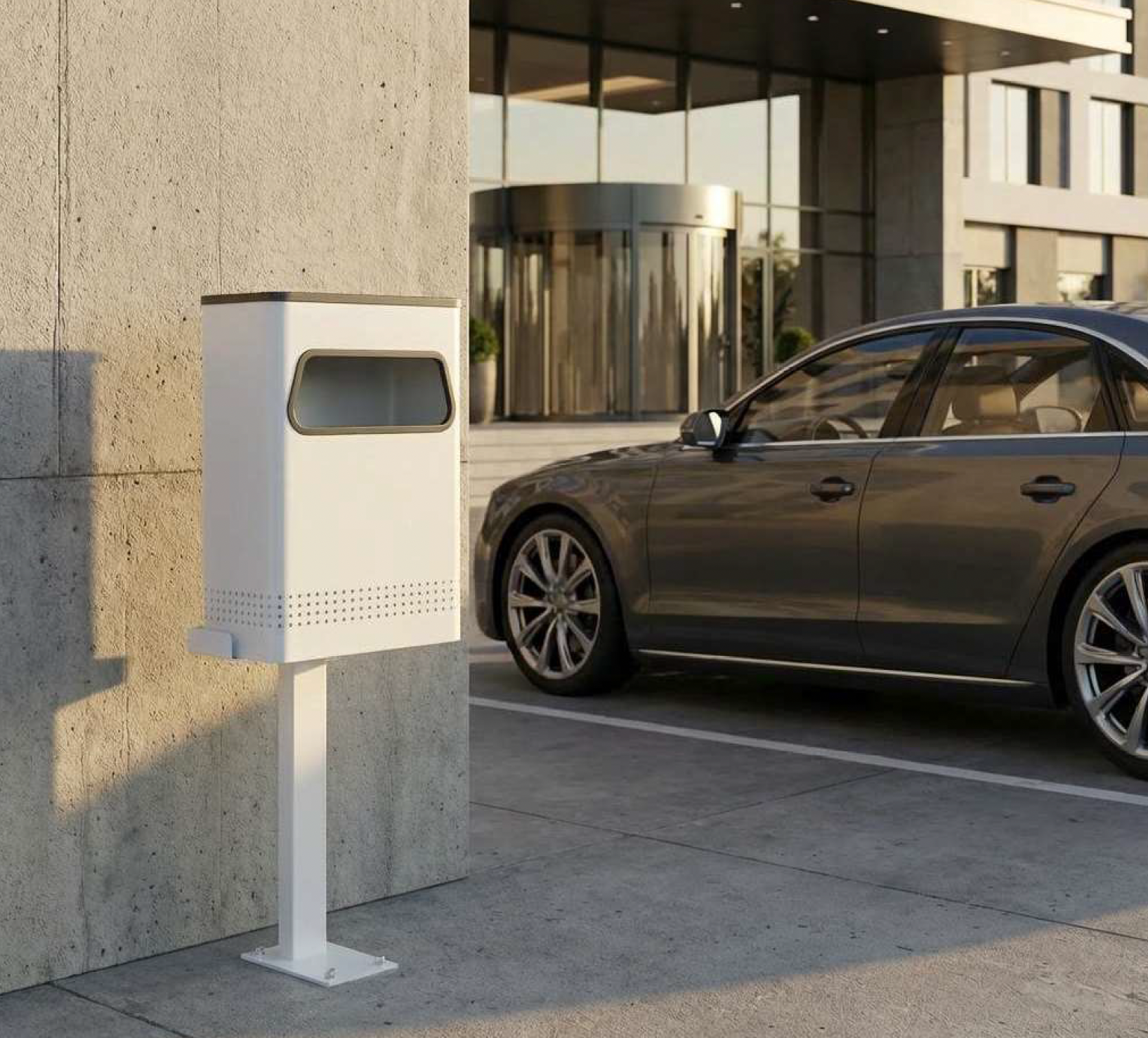Papeleras y ceniceros para parkings